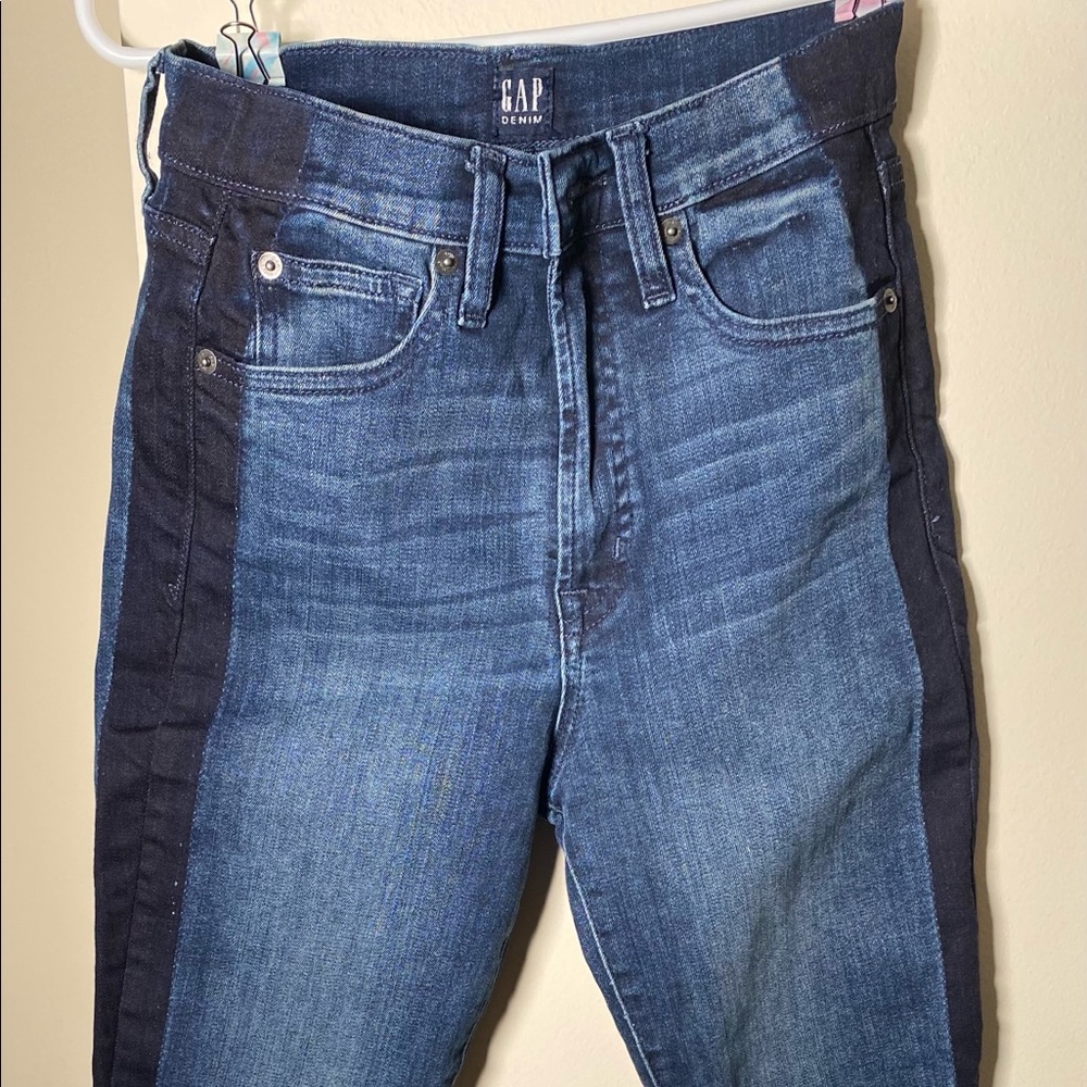 Two tone stretchy jeans from gap